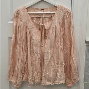 Free People Pink billowy top size M